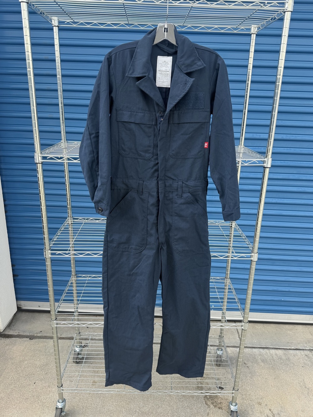 US Military Coveralls Mens 34R Navy Blue FR Flame Resistant Utility Workwear